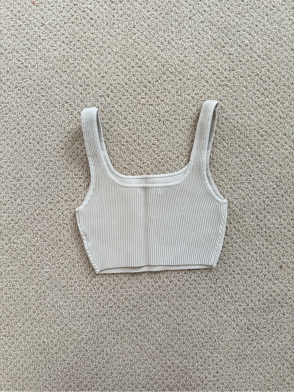 Babaton Cream Ribbed Cropped Tank - Picture 5 of 6